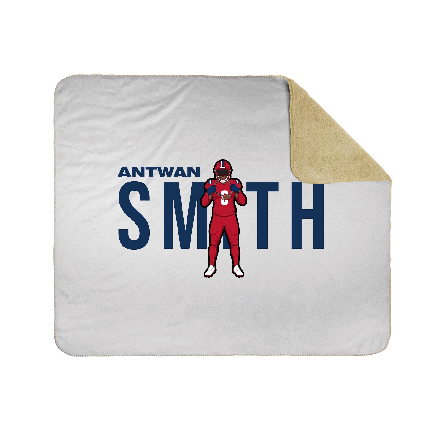 Throw Blanket — Player Name in White