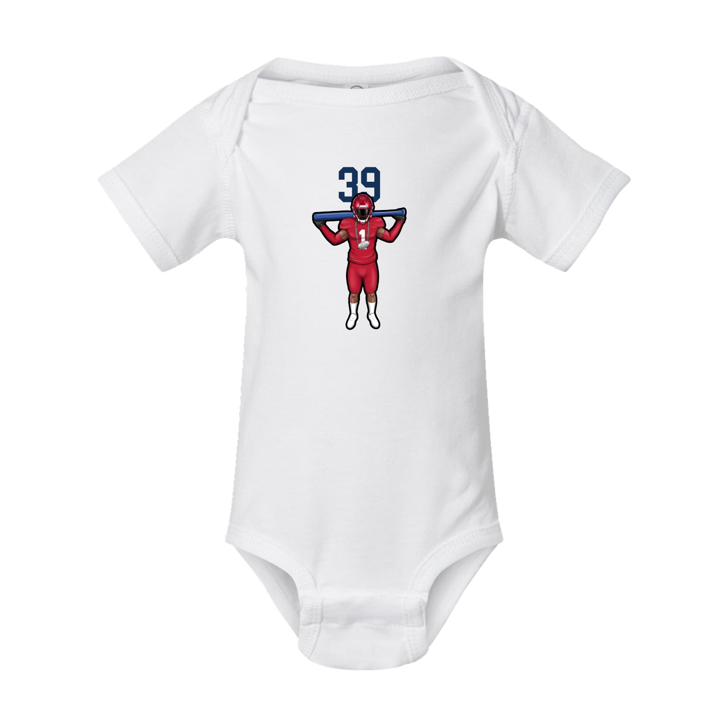 Baby Onesie — Number Top in White