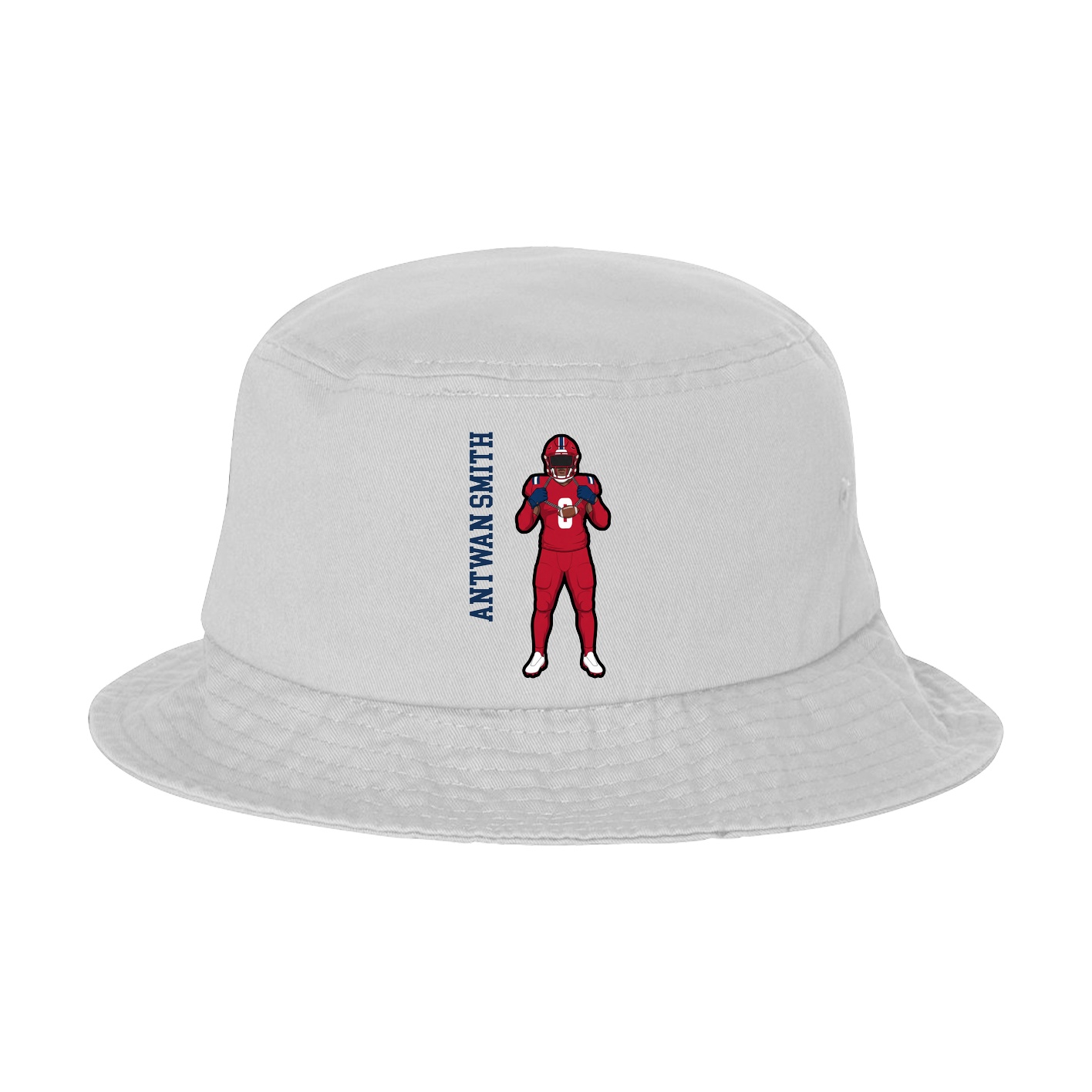 Bucket Cap — Name Vertical in White