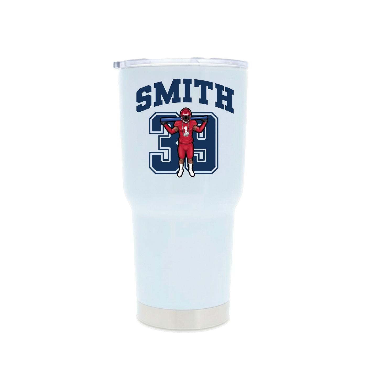 30oz Stainless Steel Tumbler — Number in White
