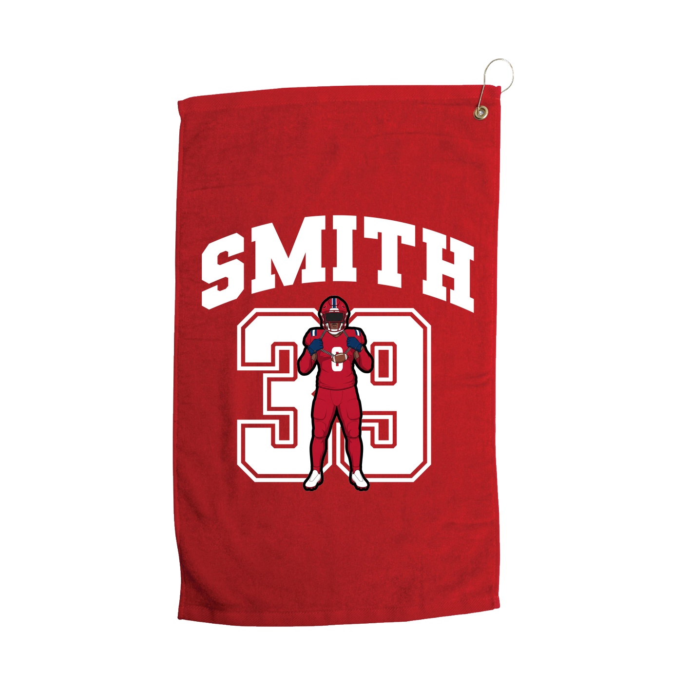 Golf Towel — Number in Red