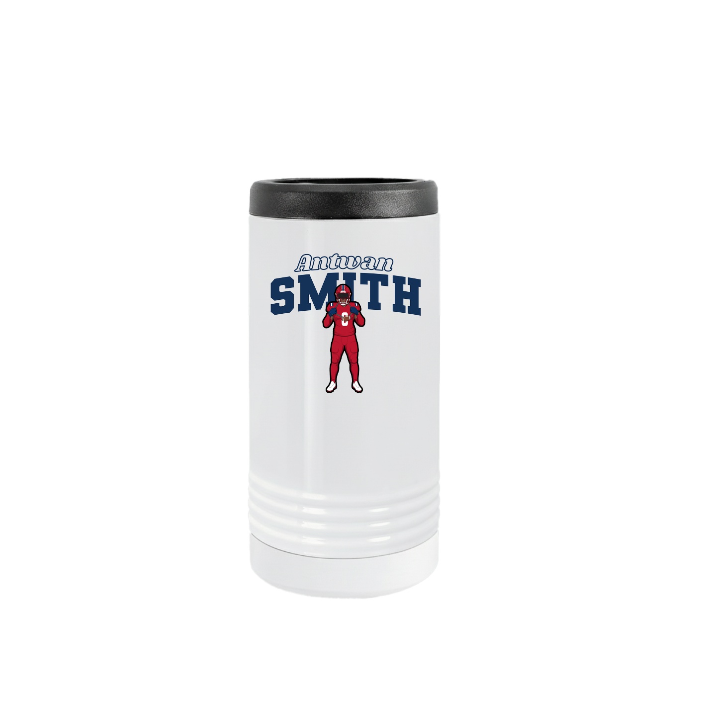 Slim Beverage Holder — Name Arch in White