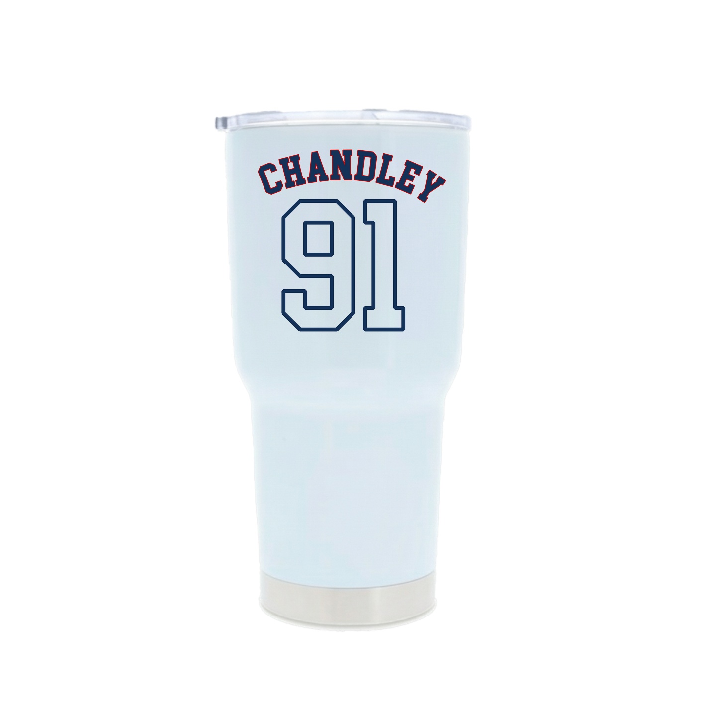 30oz Stainless Steel Tumbler — Shirsey Arch in White
