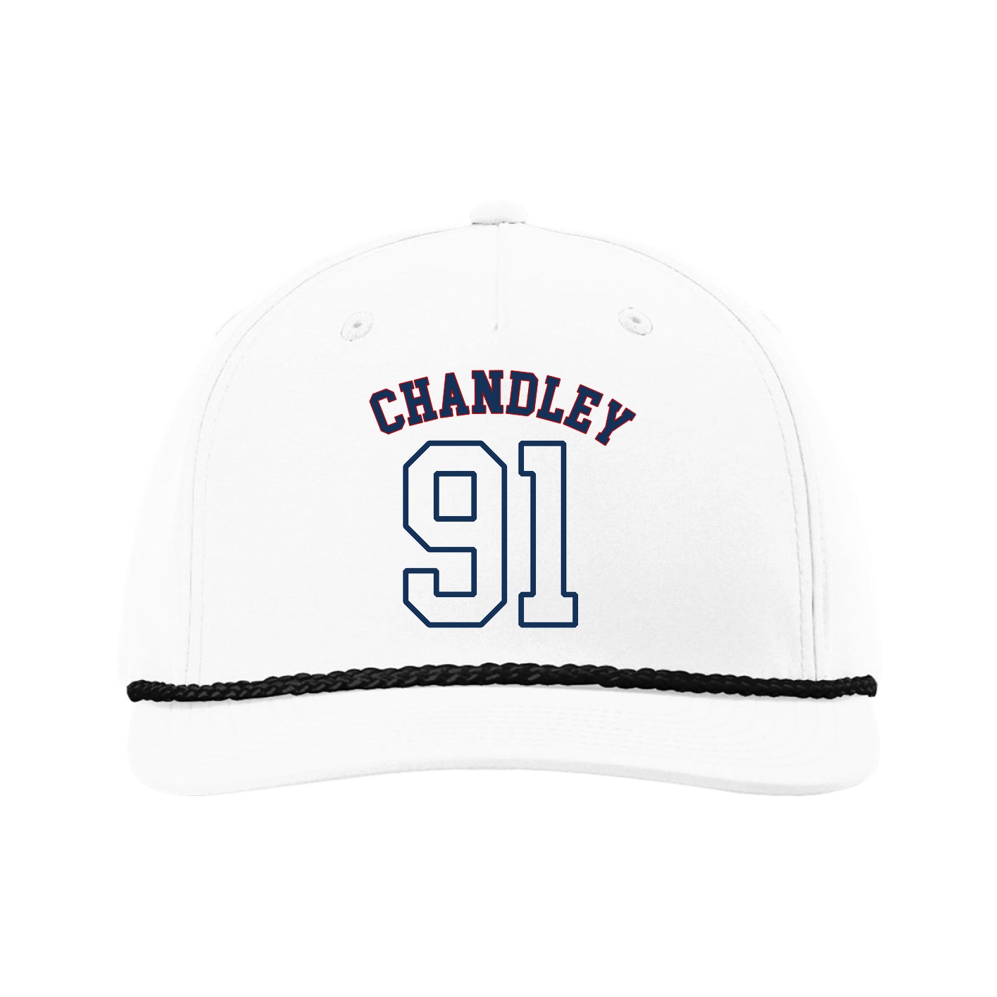 Five-Panel Classic Rope Cap — Shirsey Arch in White