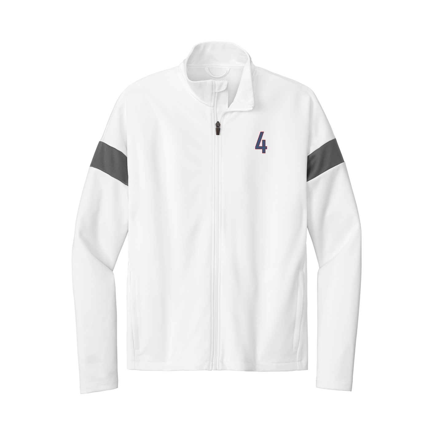 Team Travel Full-Zip Jacket — Front Shirsy in White/Grey