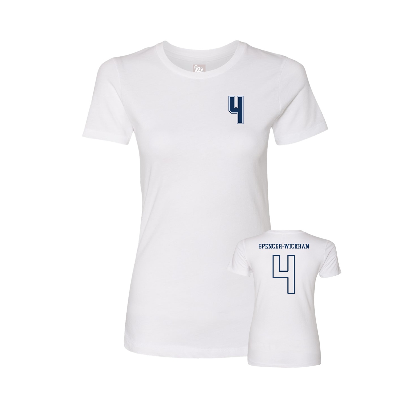 Womens Tee — Chest Back in White