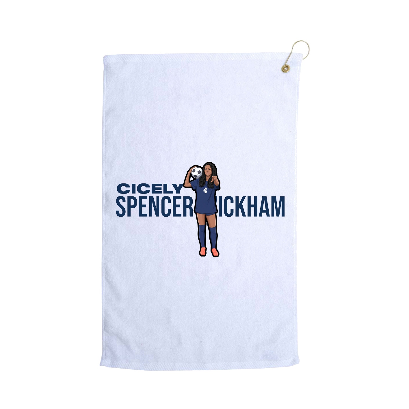 Golf Towel — Player Name in White