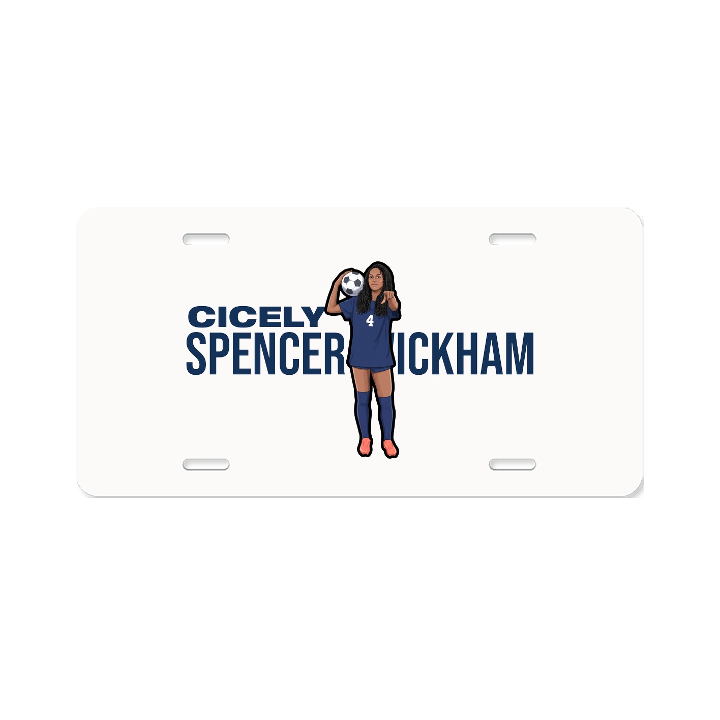 License Plate — Player Name in Classic