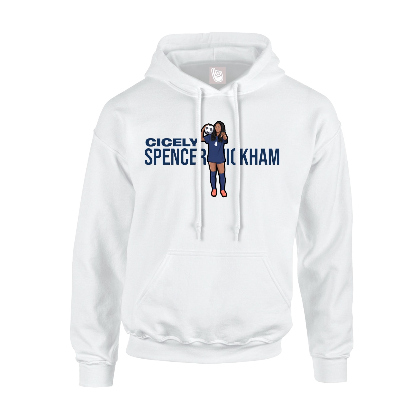 Hoodie — Player Name in White