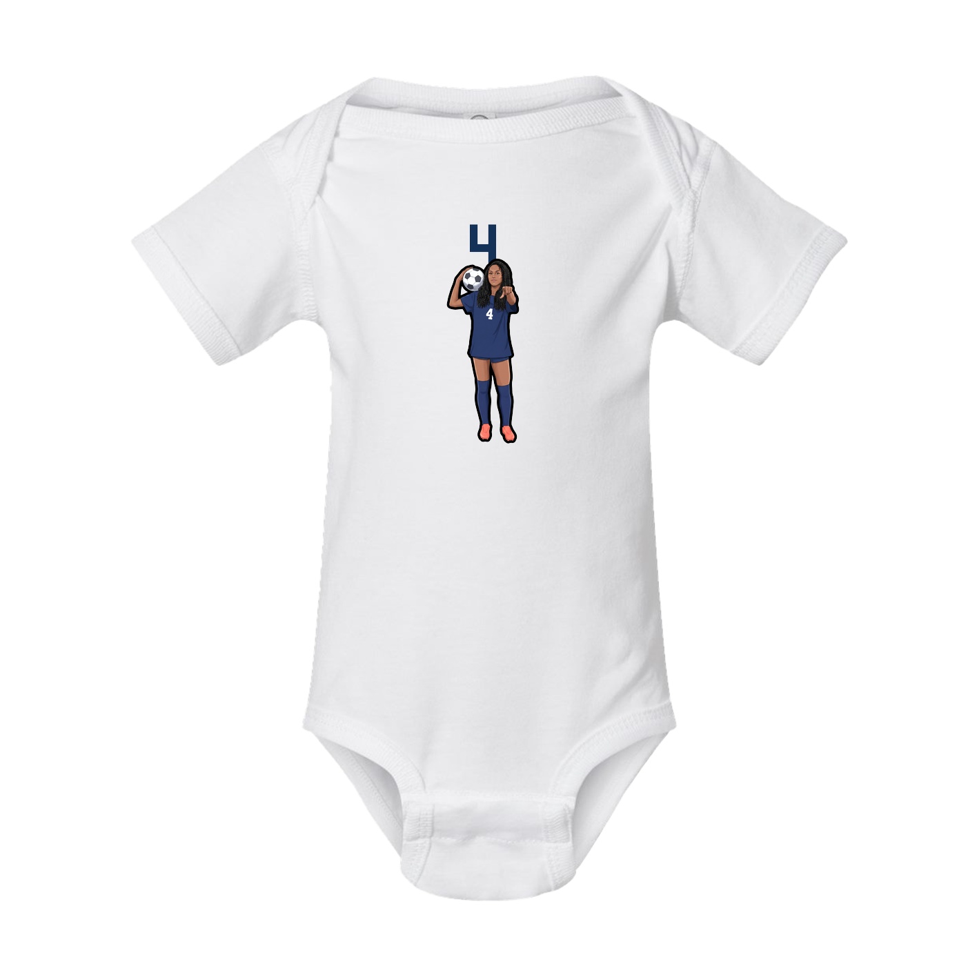 Baby Onesie — Number Top in White