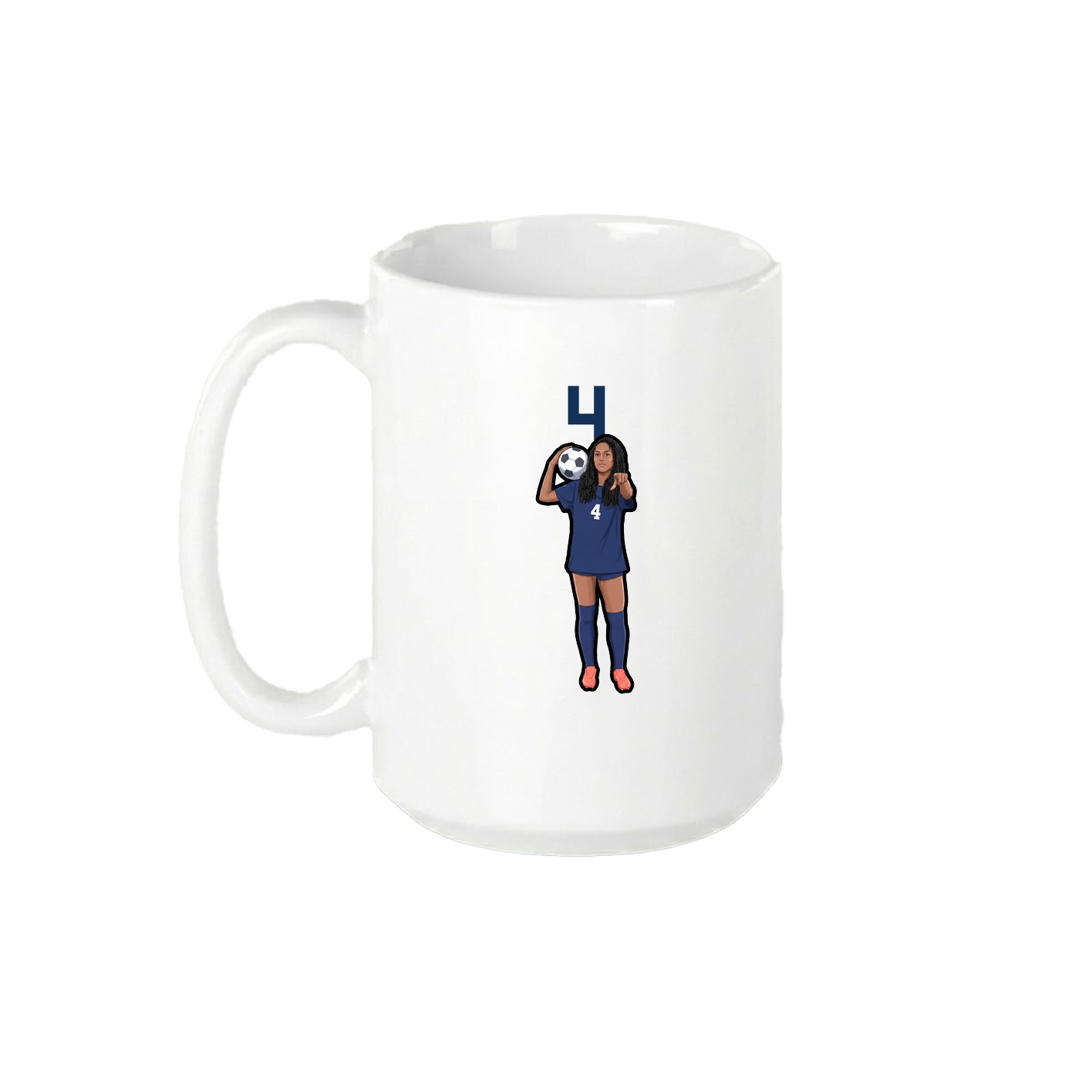 15oz Coffee Mug — Number Top in White
