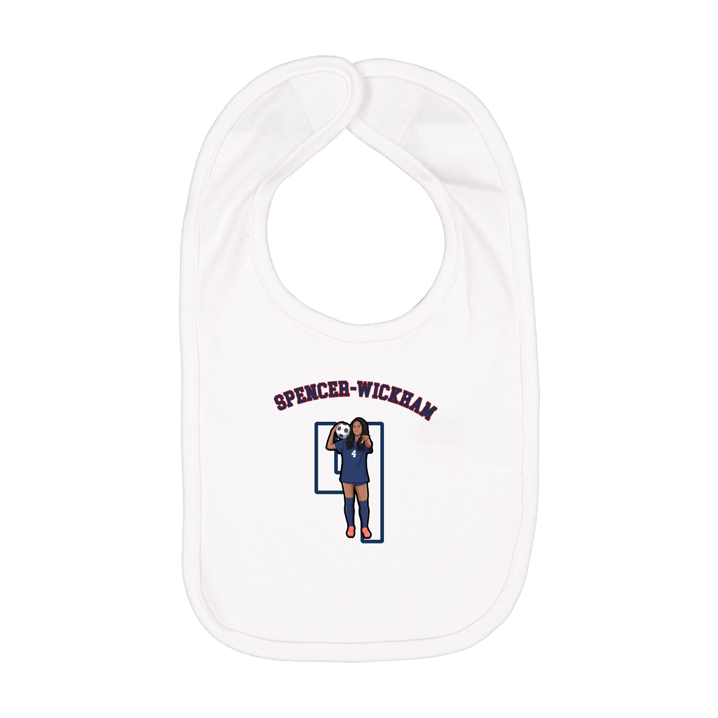 Infant Bib — Shirsey Arch in White