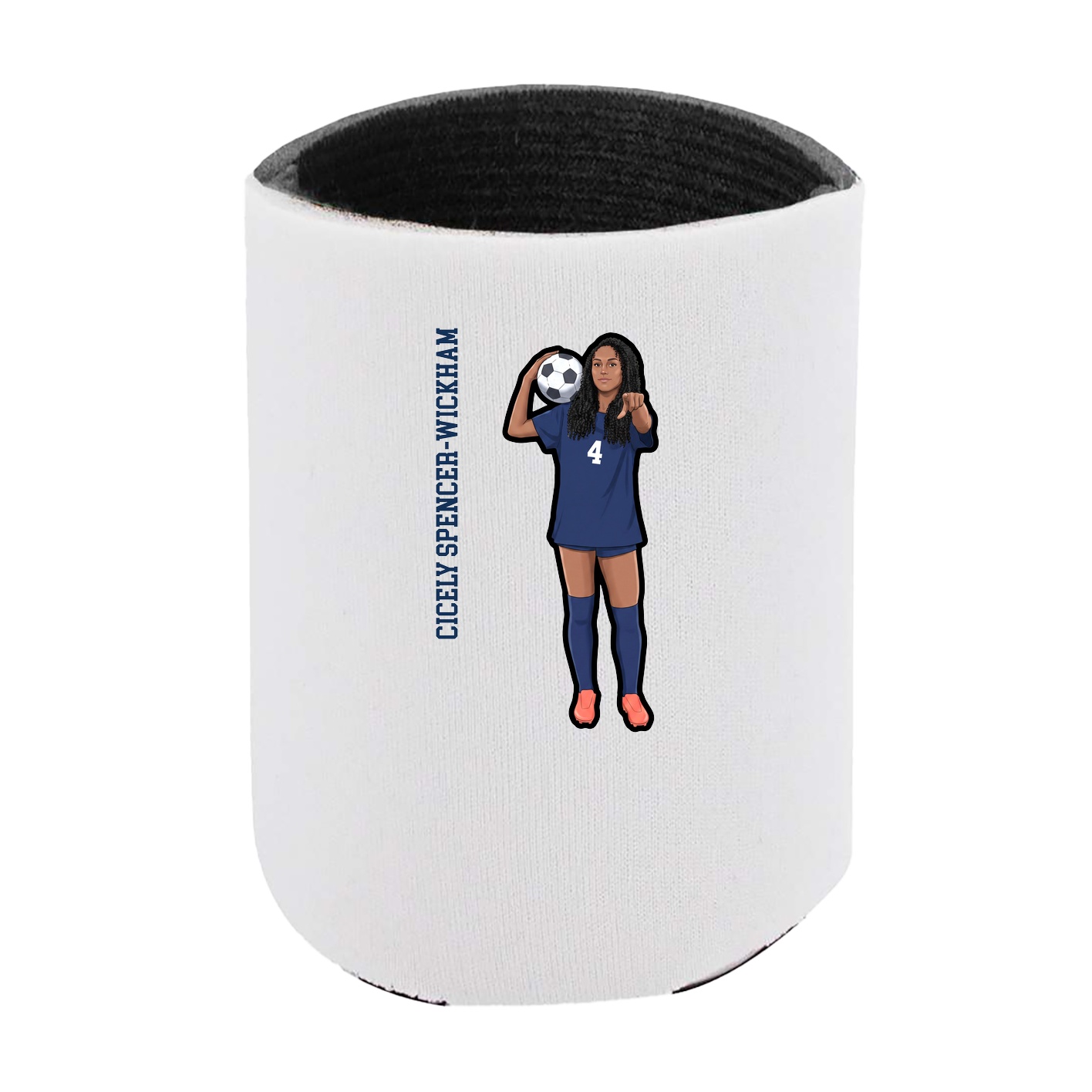 Can Holder — Name Vertical in White