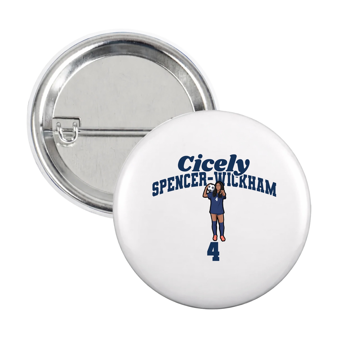 Game Day Button — Signature Arch in White