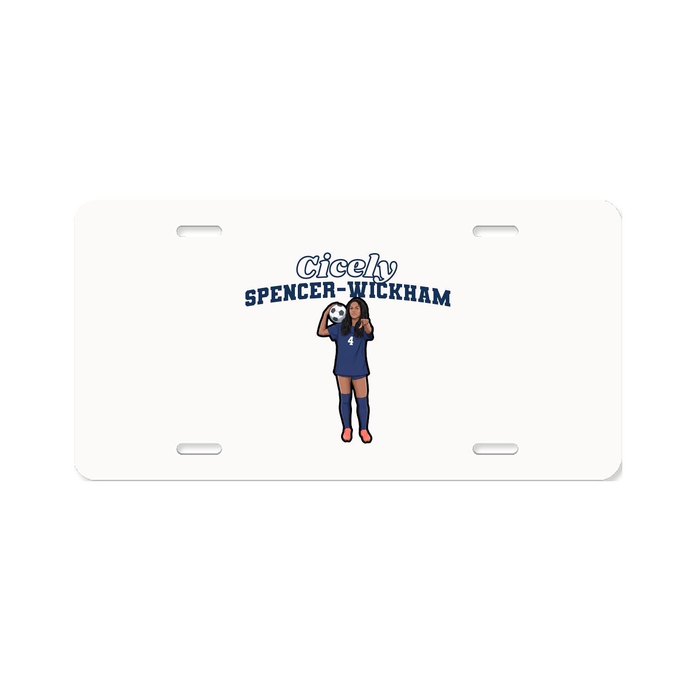 License Plate — Name Arch in Classic