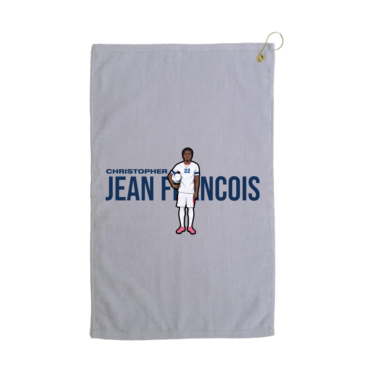 Golf Towel — Player Name in Grey