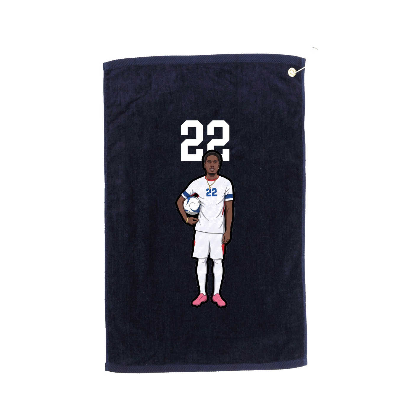 Golf Towel — Number Top in Navy