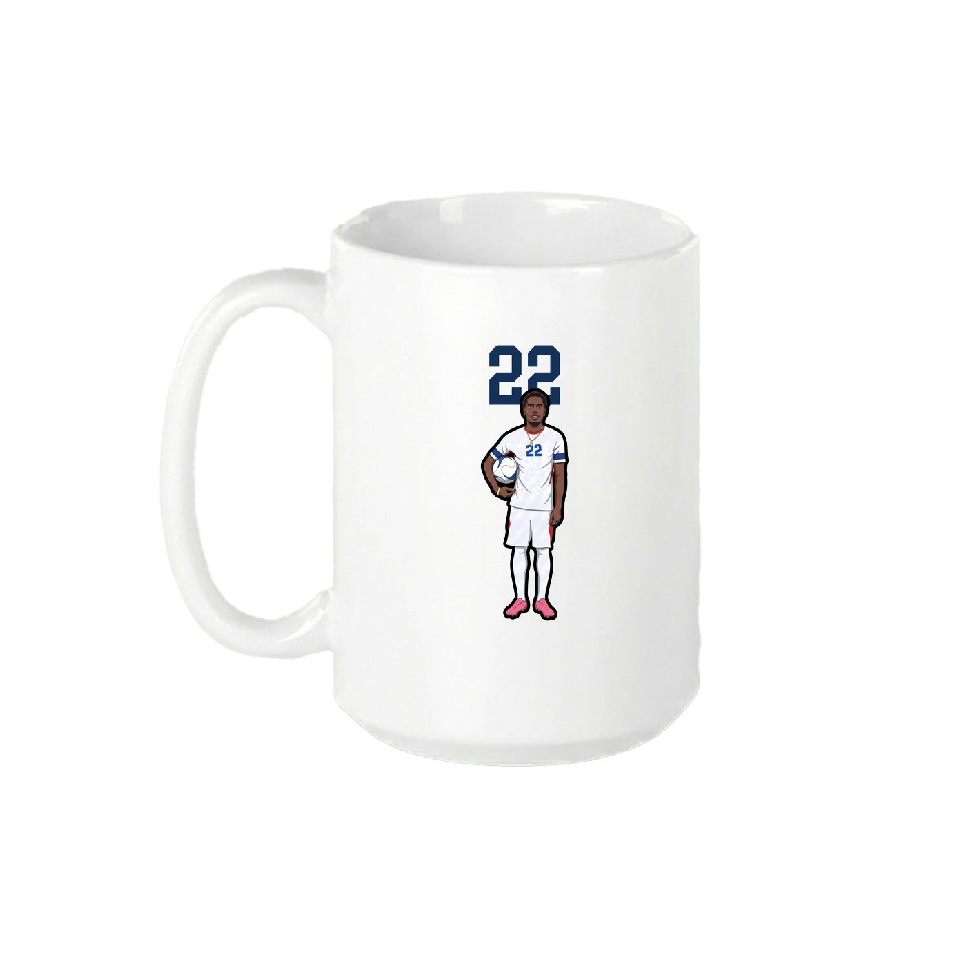 15oz Coffee Mug — Number Top in White