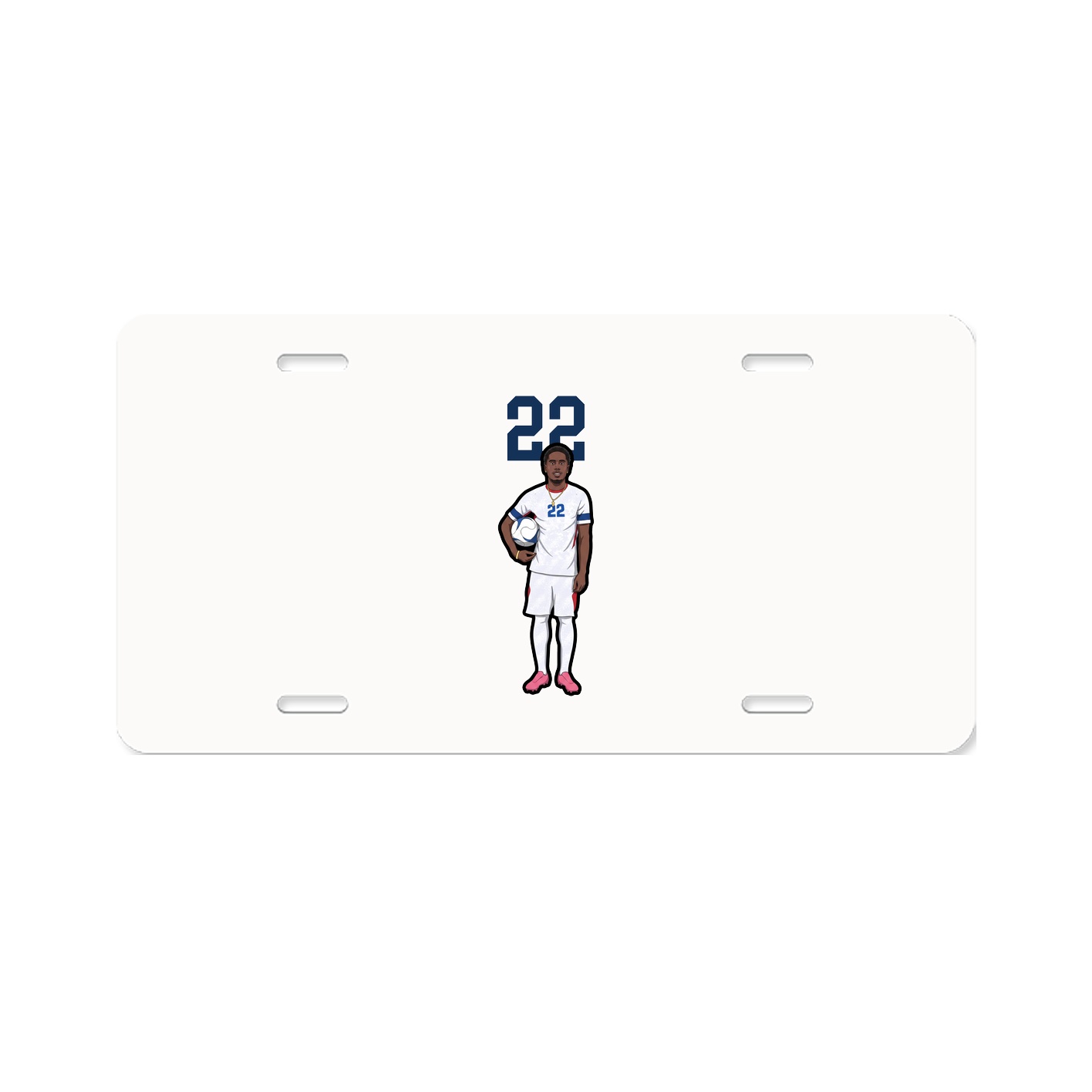 License Plate — Number Top in Classic