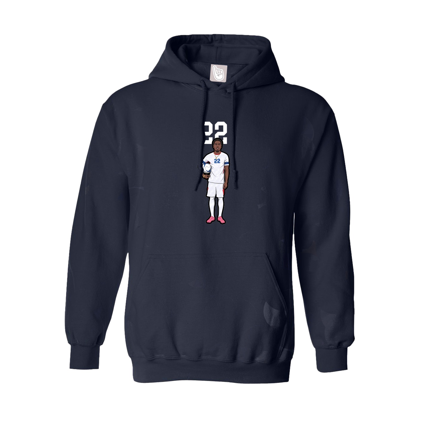 Youth Hoodie — Number Top in Navy