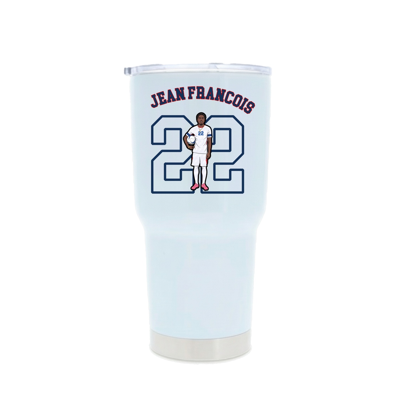 30oz Stainless Steel Tumbler — Shirsey Arch in White