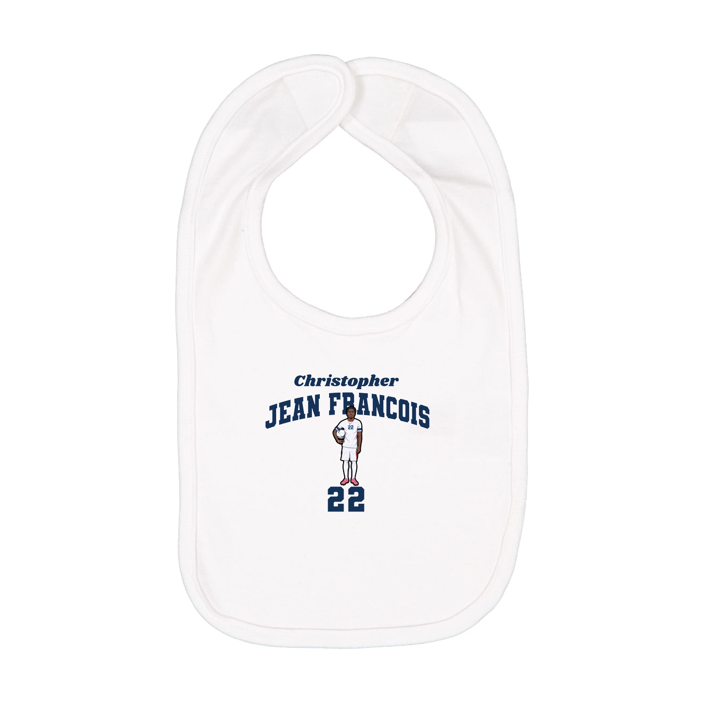 Infant Bib — Signature Arch in White