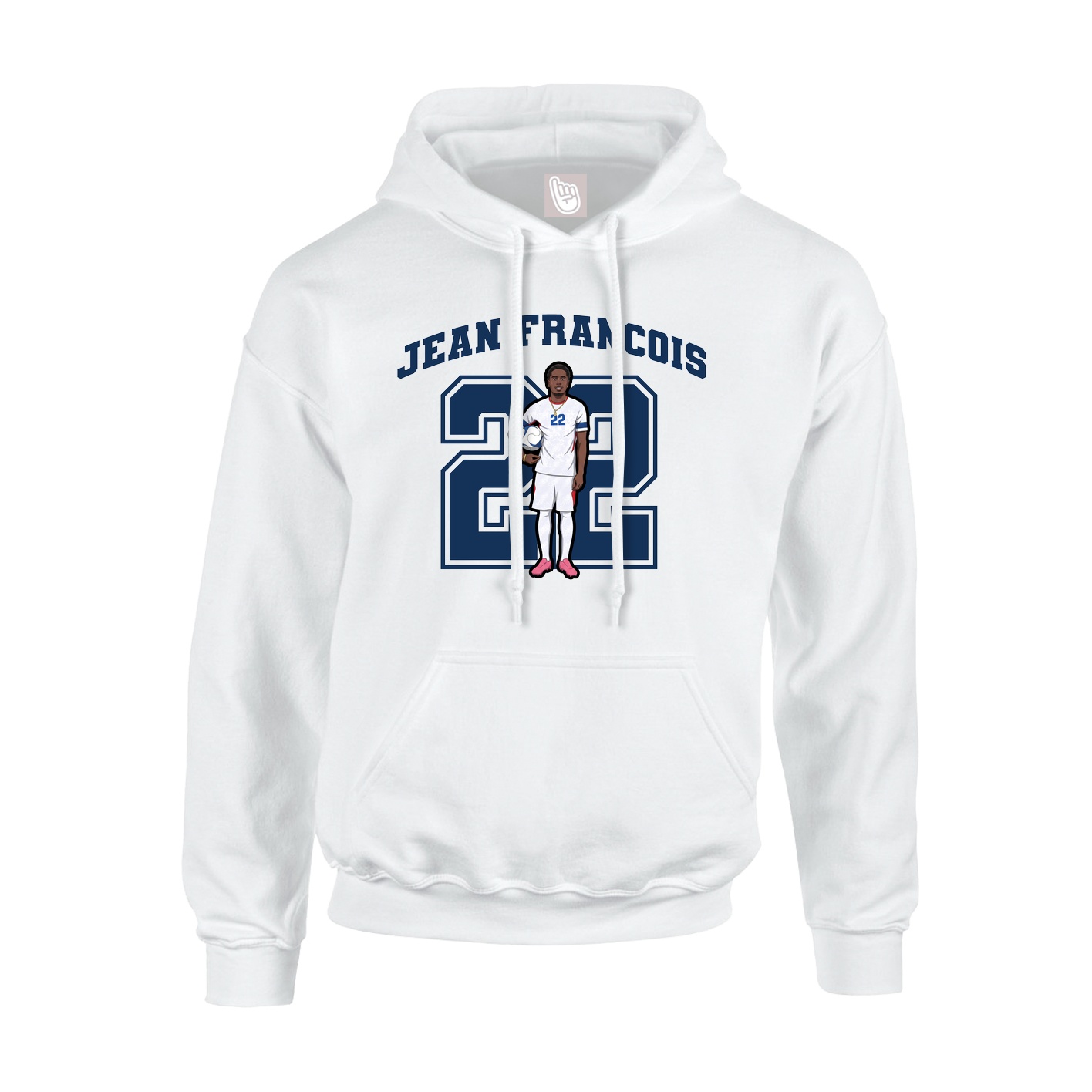 Youth Hoodie — Number in White