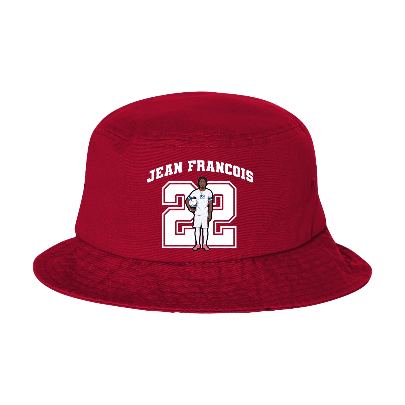 Bucket Cap — Number in Red