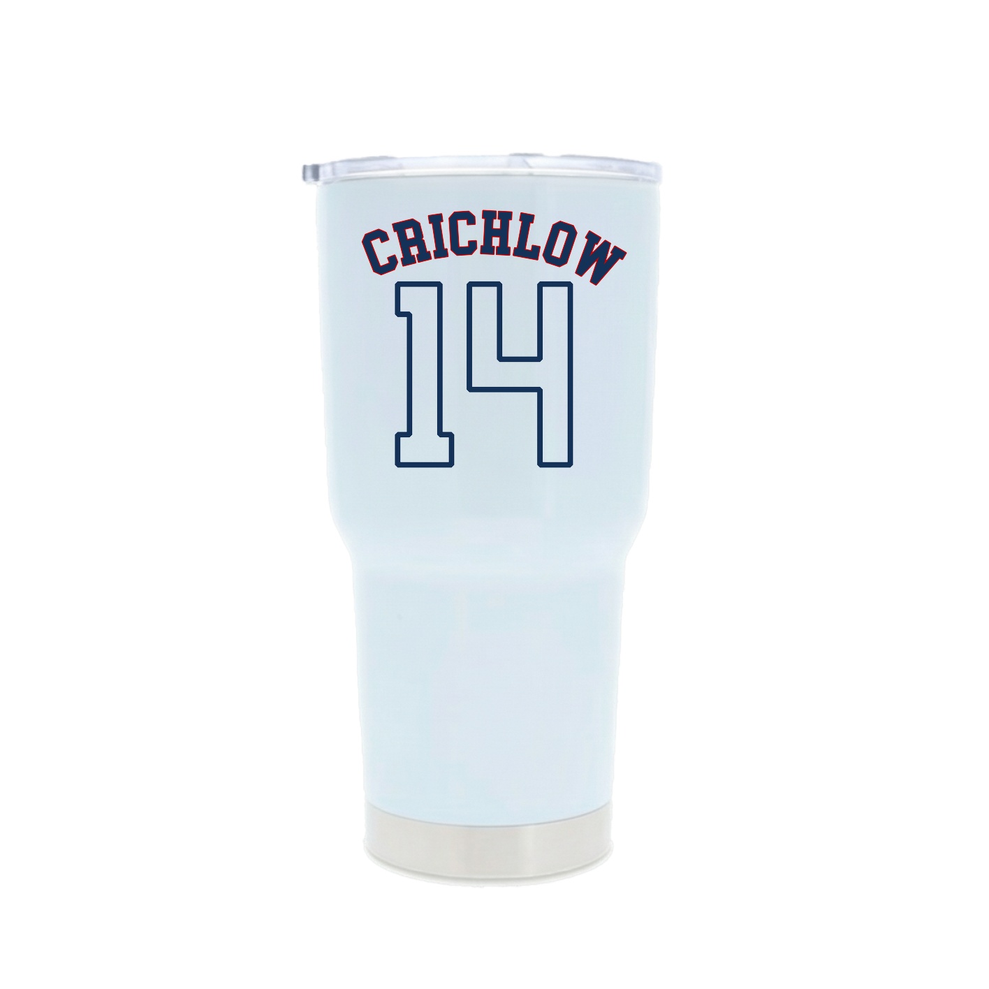 30oz Stainless Steel Tumbler — Shirsey Arch in White