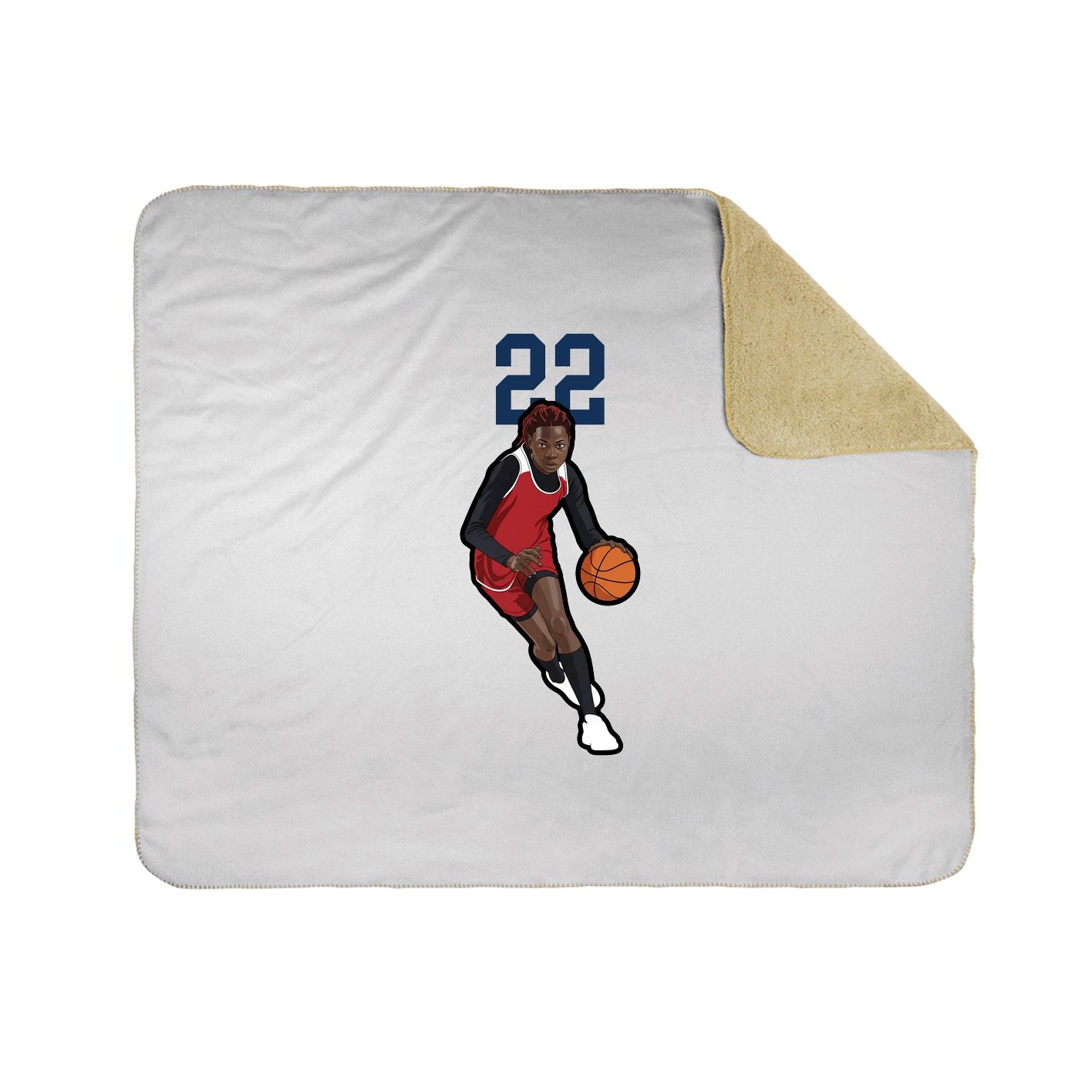 Throw Blanket — Number Top in White