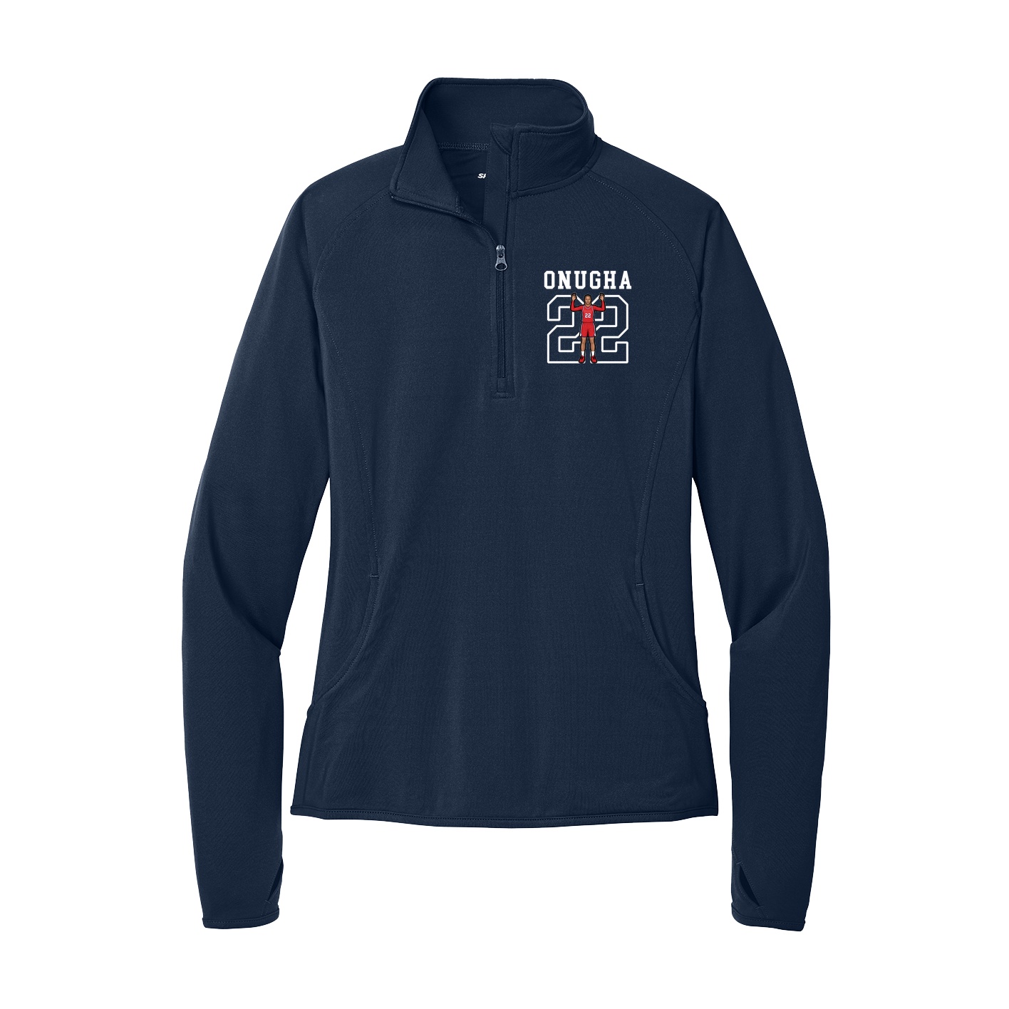 Women's Q-Zip Pullover — Shirsey in Navy