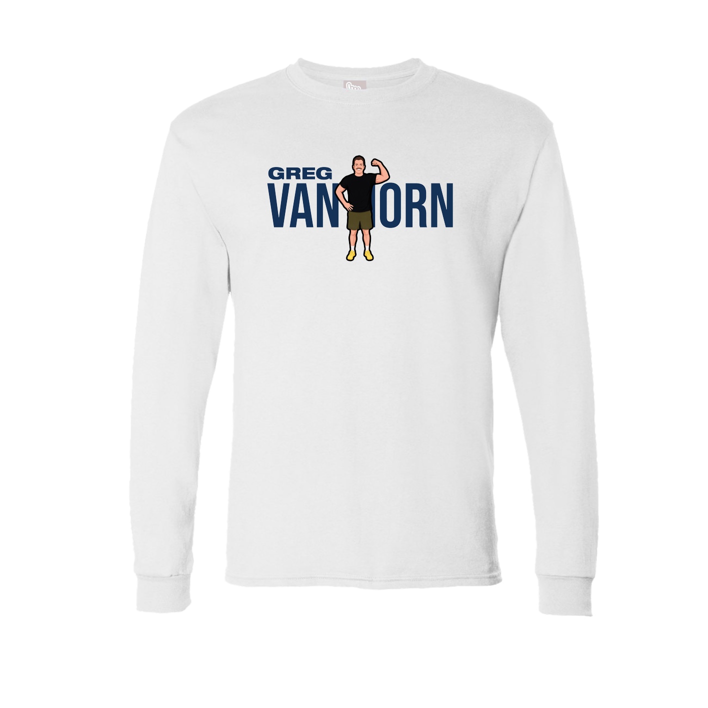 Long Sleeve Tee — Player Name in White