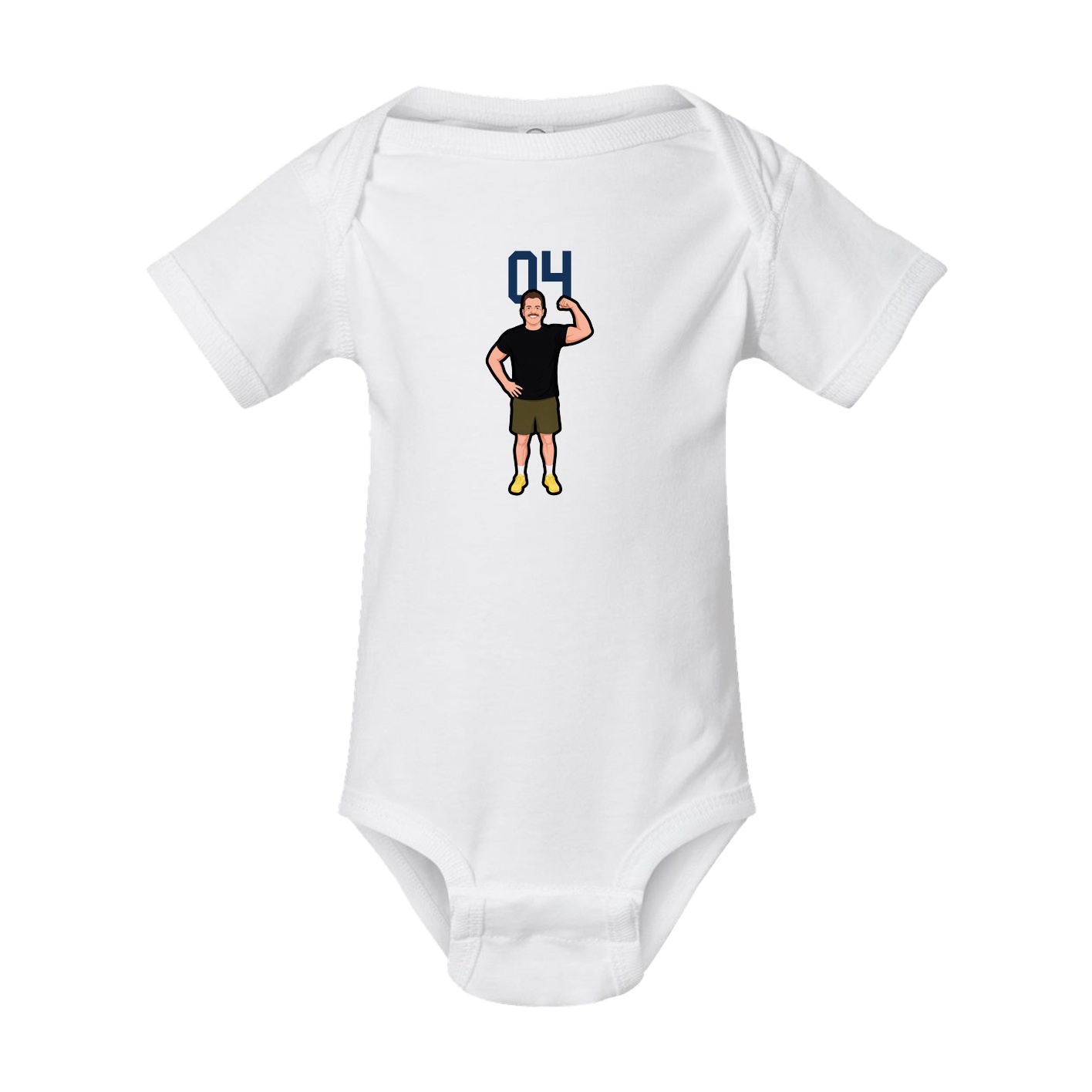 Baby Onesie — Number Top in White