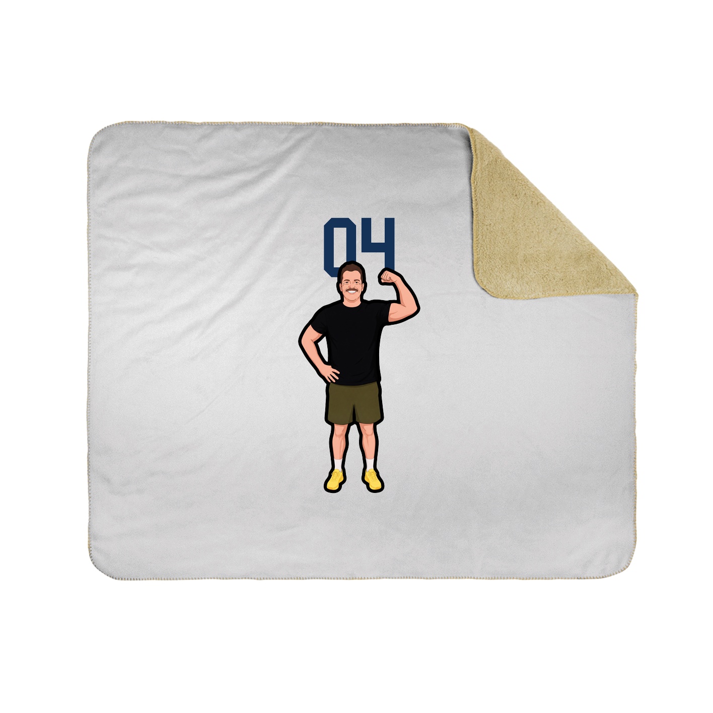 Throw Blanket — Number Top in White