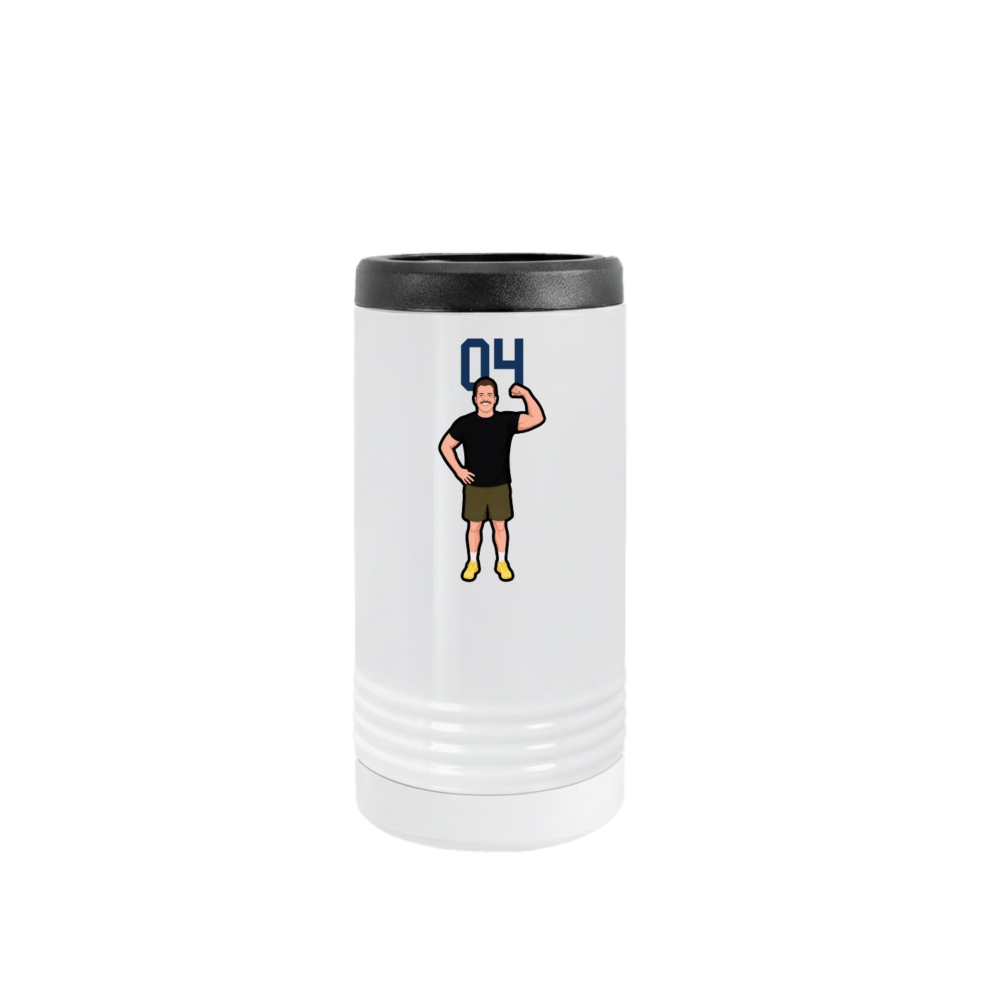 Slim Beverage Holder — Number Top in White