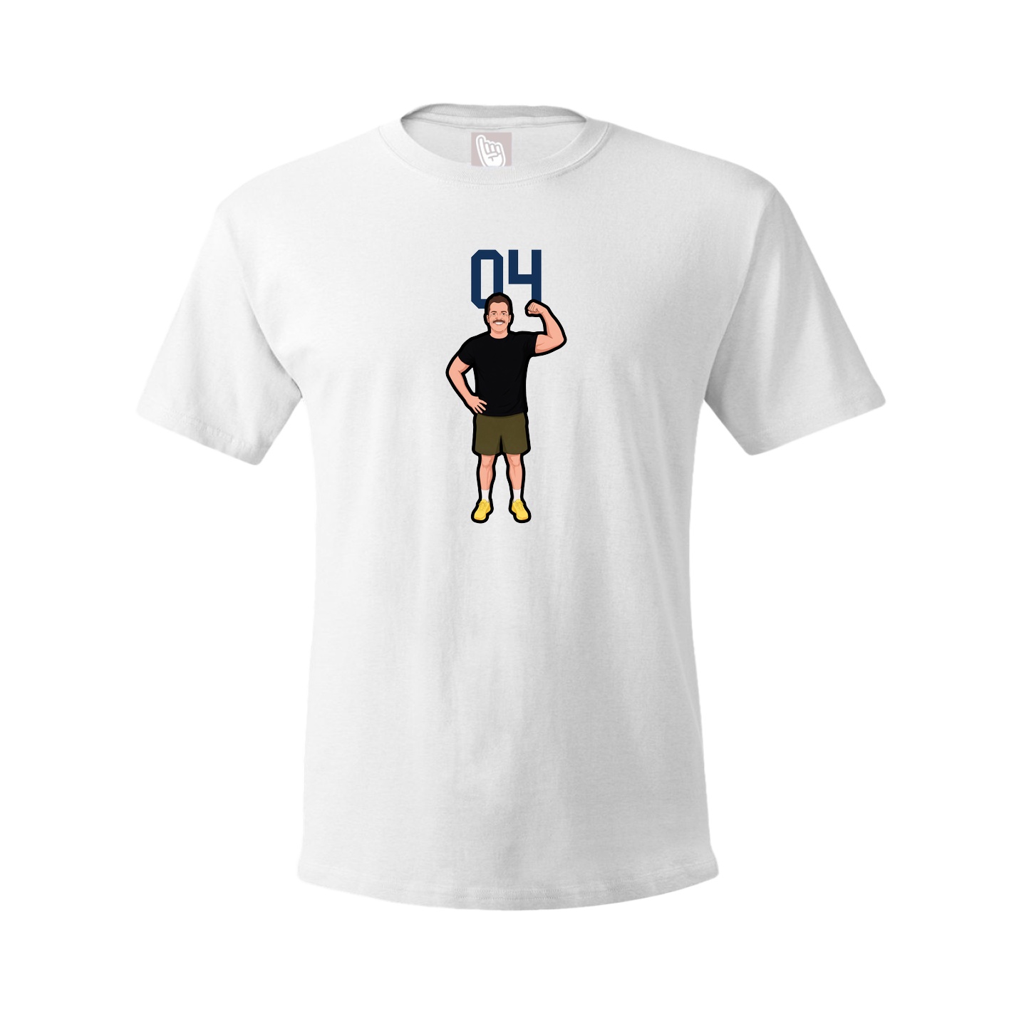 Youth Tee — Number Top in White