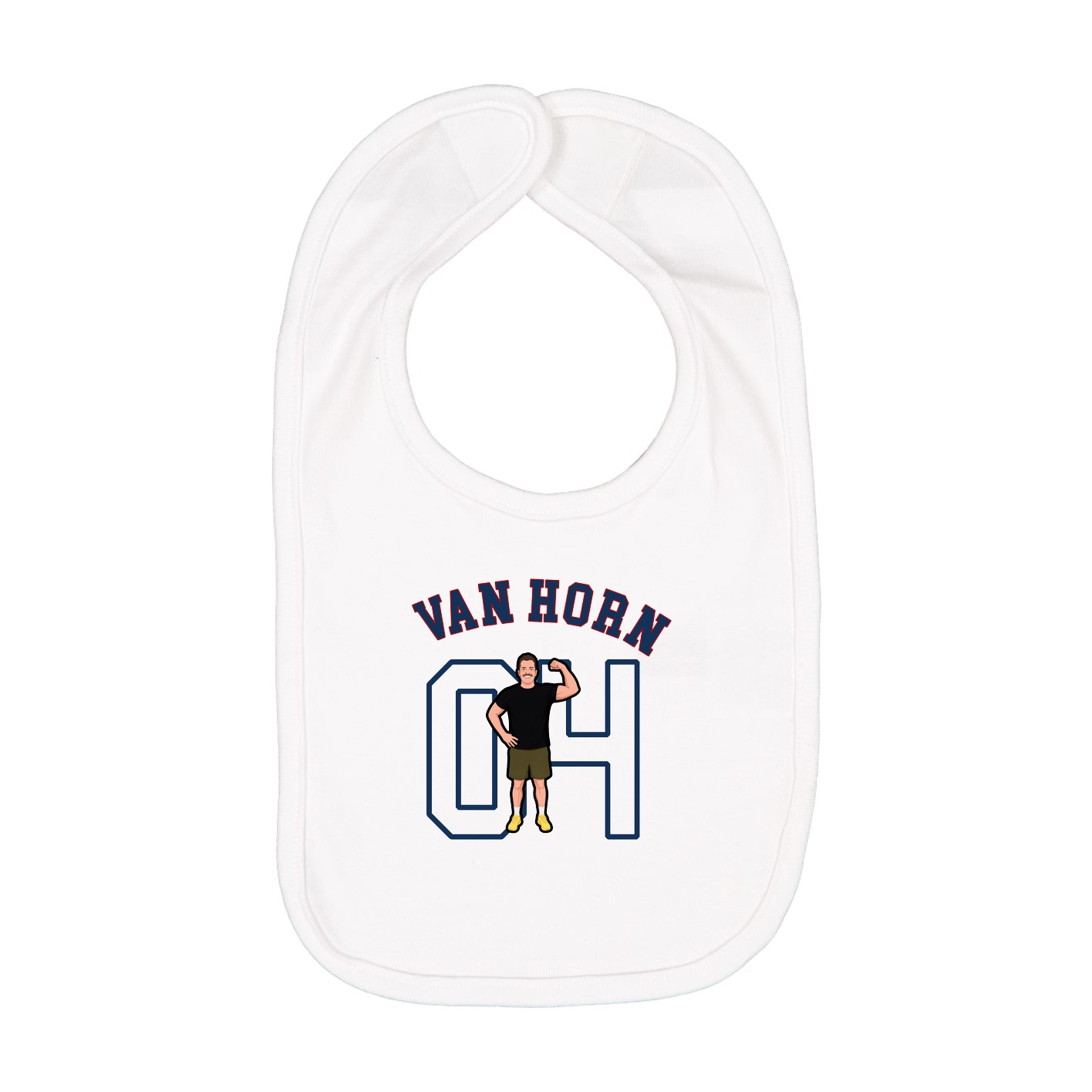 Infant Bib — Shirsey Arch in White