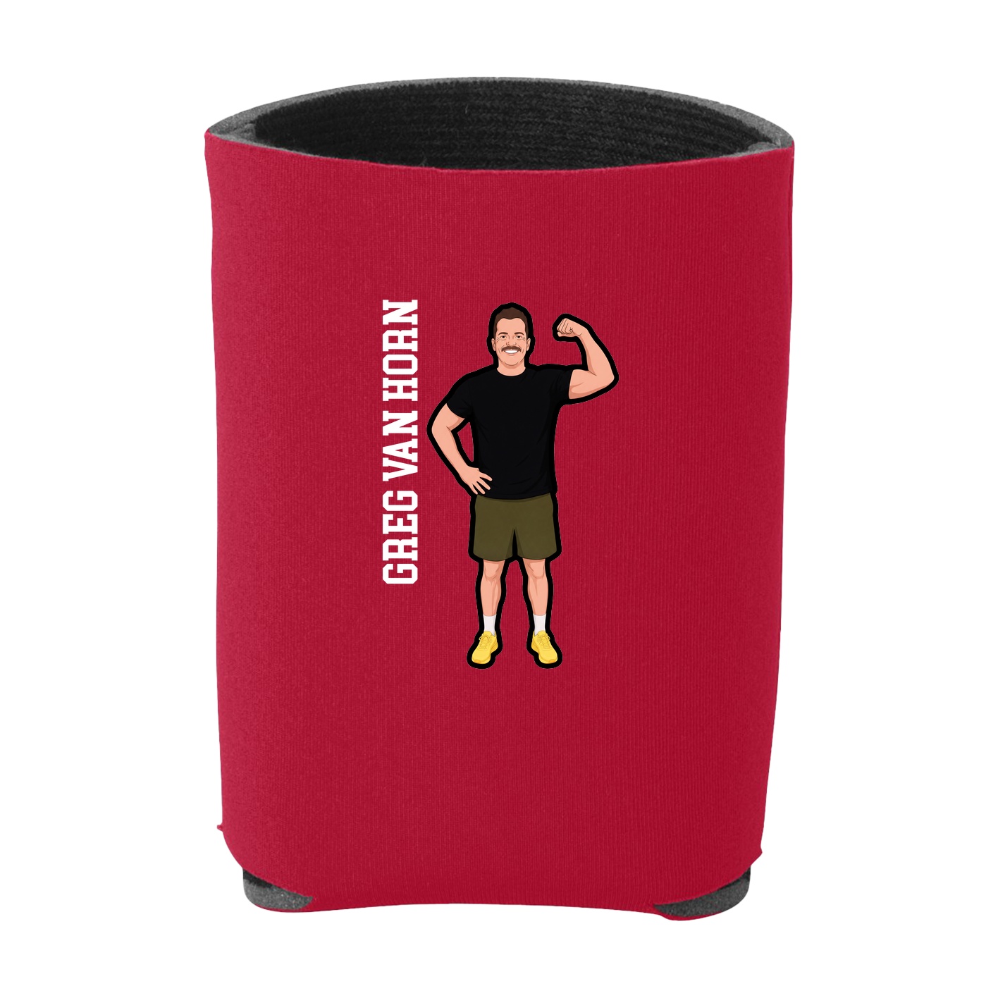 Can Holder — Name Vertical in Red