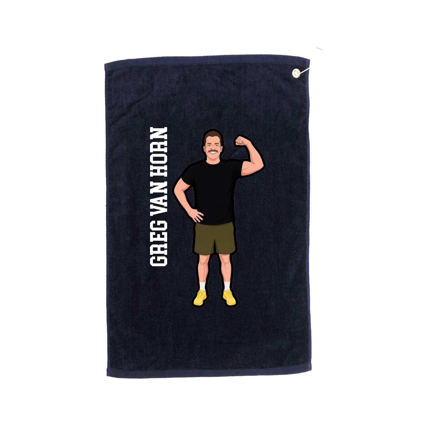 Golf Towel — Name Vertical in Navy