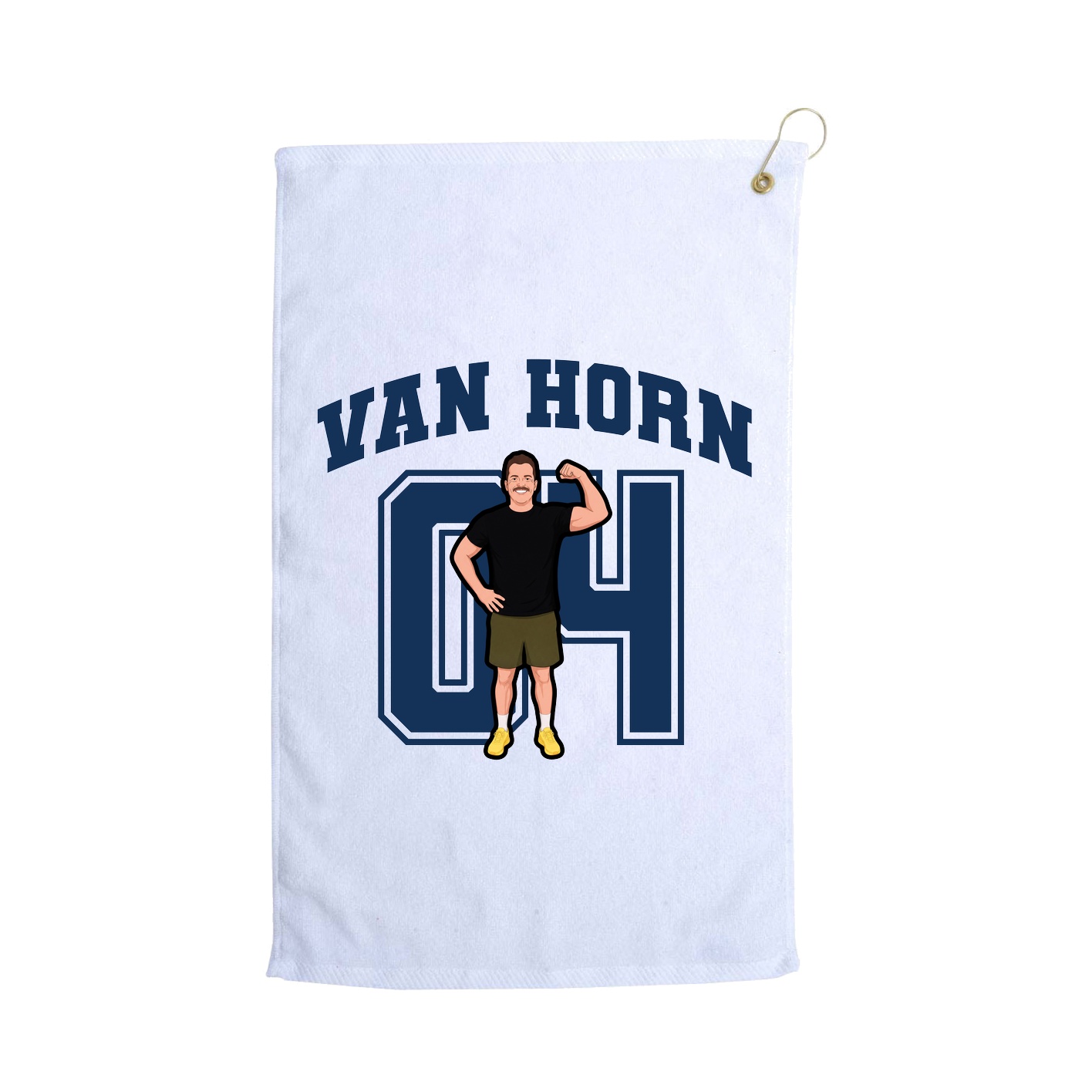 Golf Towel — Number in White