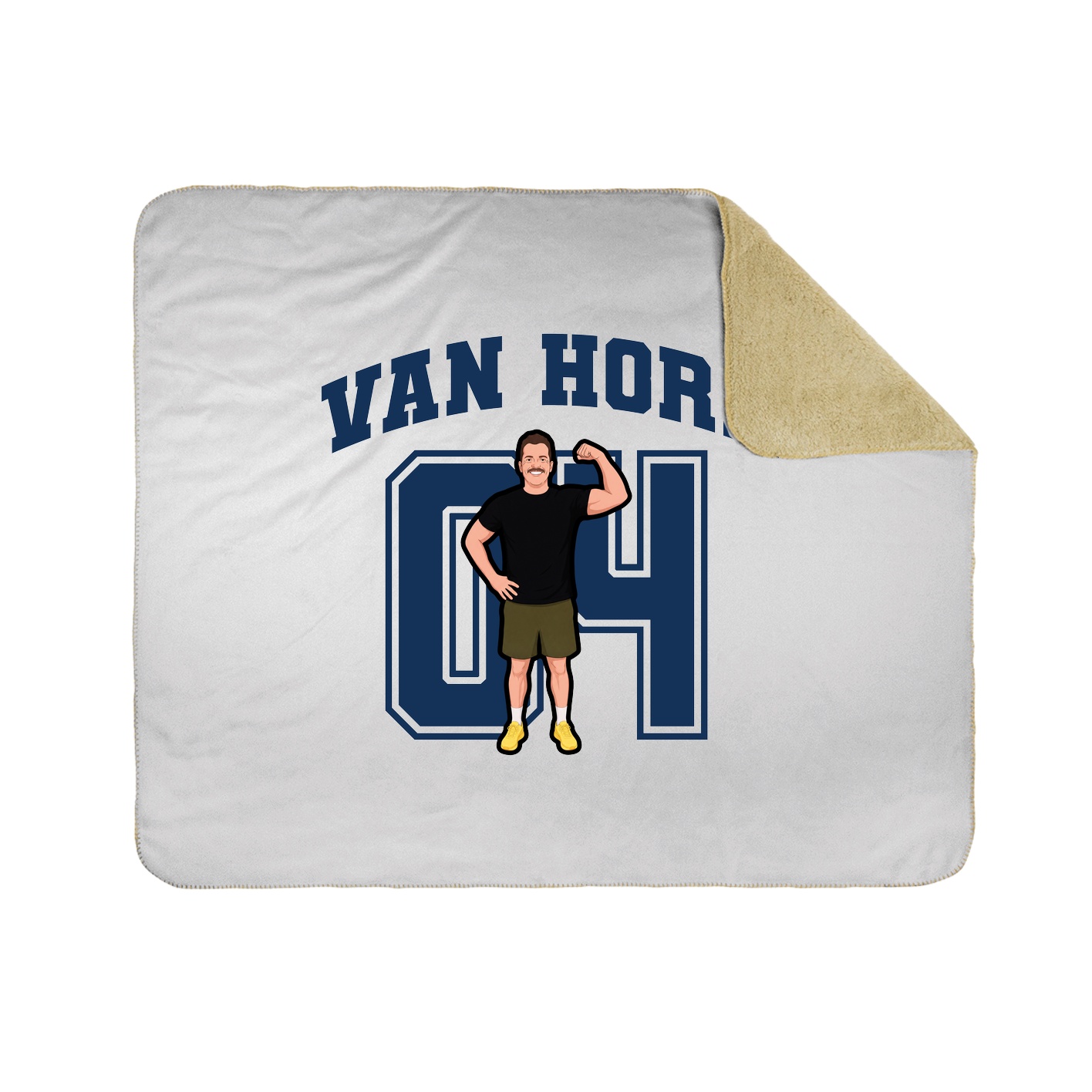 Throw Blanket — Number in White