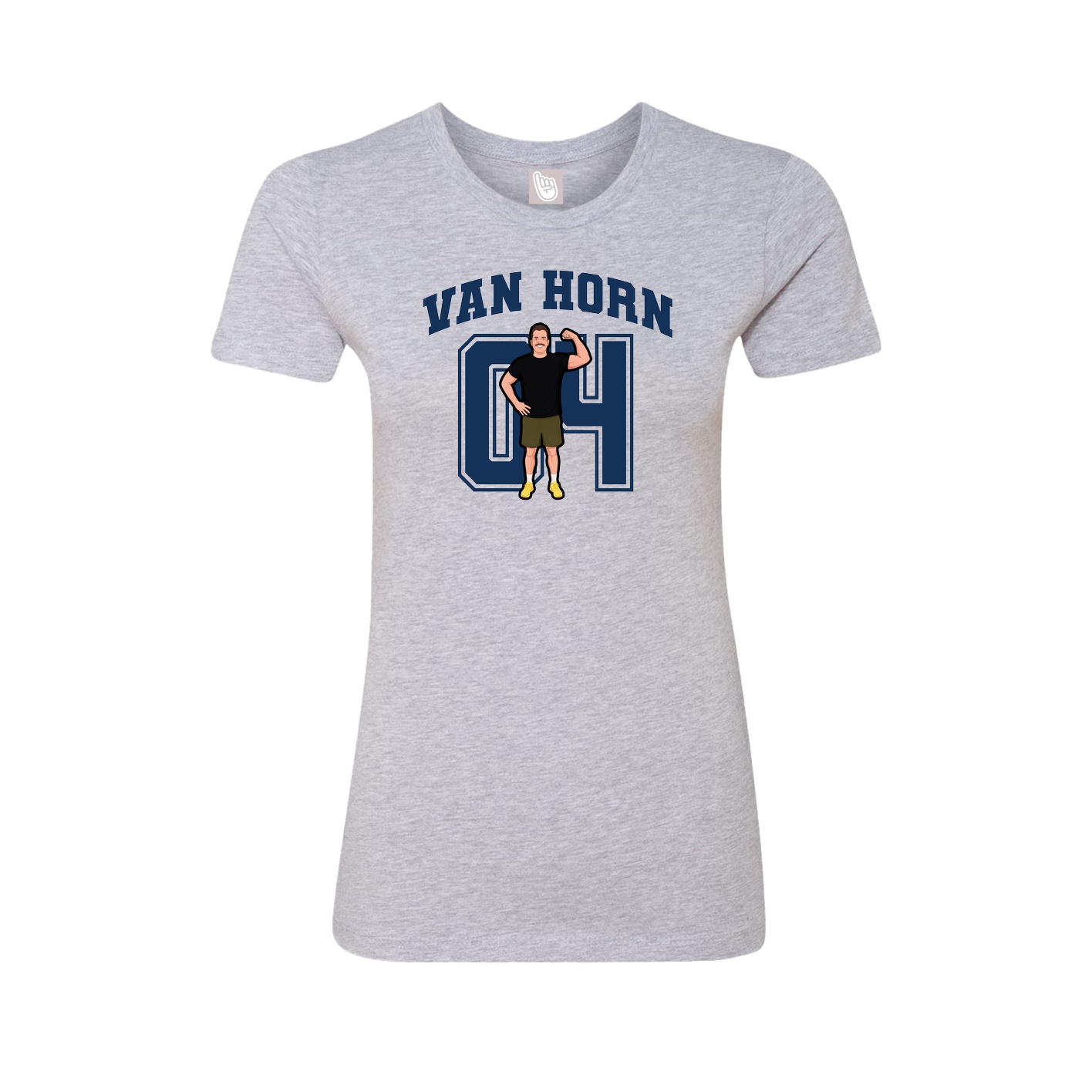 Fitted Women's Tee — Number in Grey
