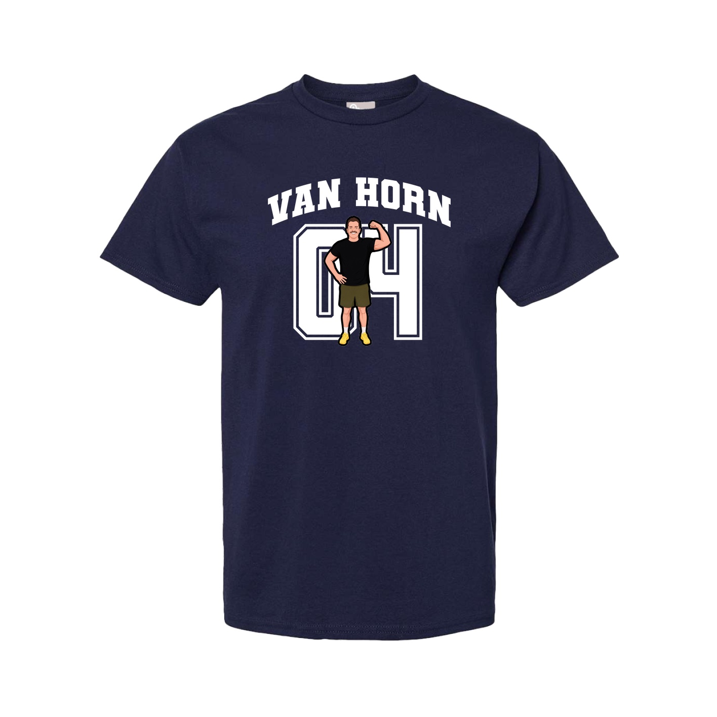 Youth Tee — Number in Navy
