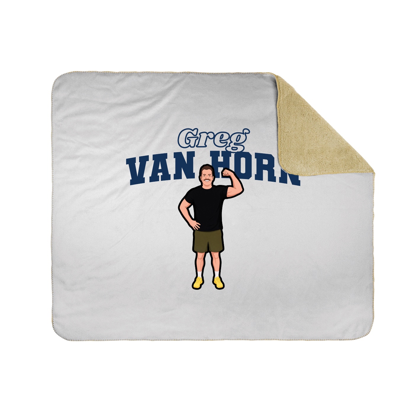 Throw Blanket — Name Arch in White