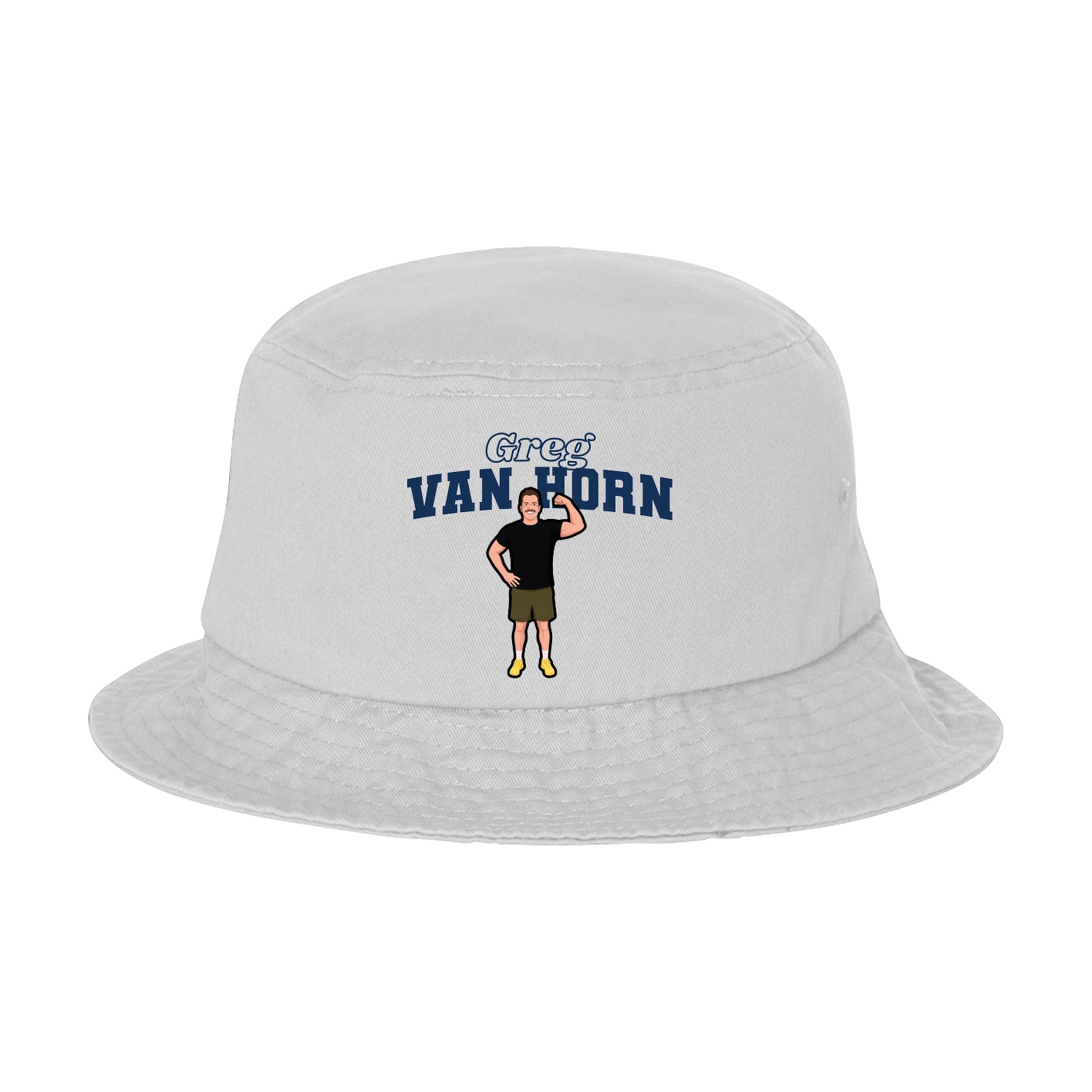 Bucket Cap — Name Arch in White
