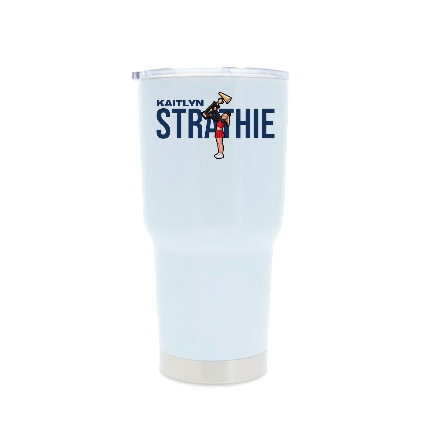30oz Stainless Steel Tumbler — Player Name in White