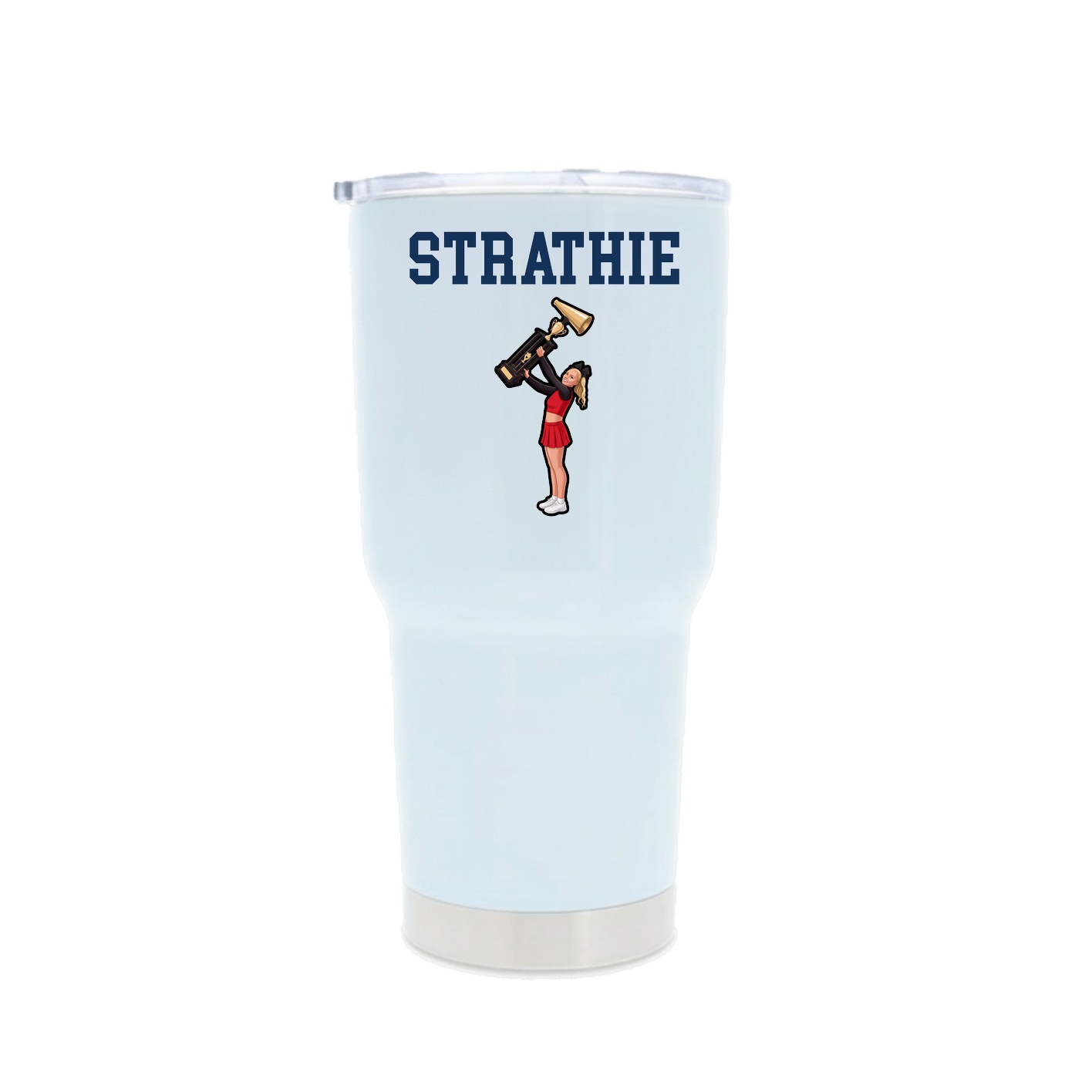 30oz Stainless Steel Tumbler — Shirsey in White