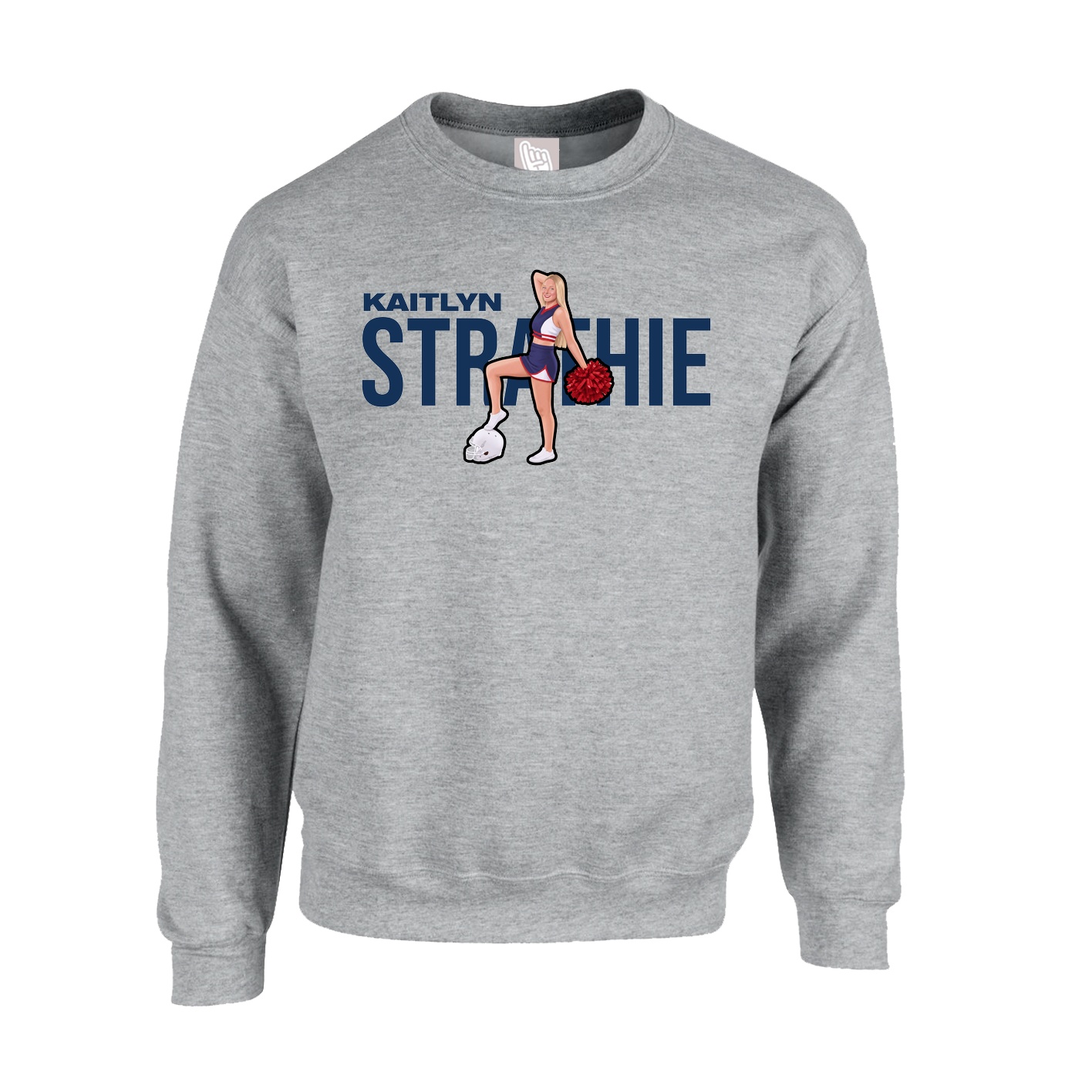 Fleece Crew — Player Name in Grey