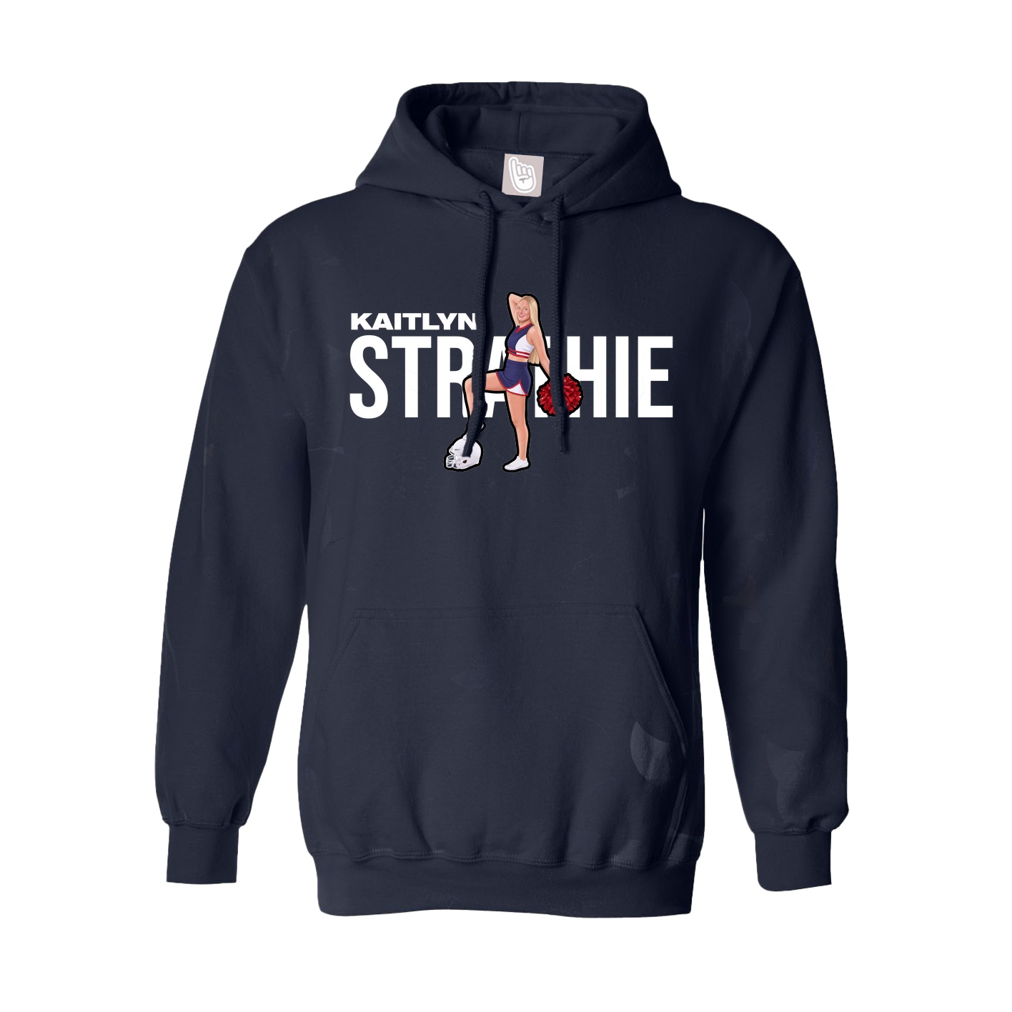 Youth Hoodie — Player Name in Navy