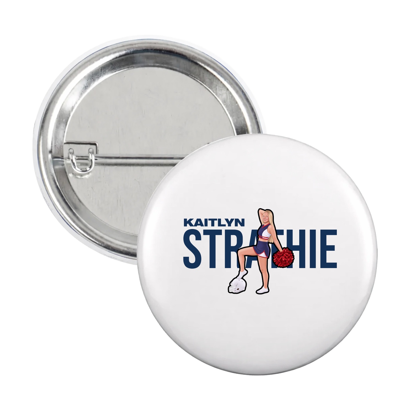 Game Day Button — Player Name in White